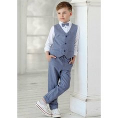 Костюм классический NINO kids, размер 98, голубой/серый