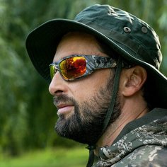 Солнцезащитные очки DUBERY, мультиколор, оранжевый, хаки, зеленый, красный, серый, черный