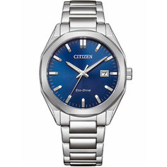 Наручные часы CITIZEN Eco-Drive, синий, серебряный