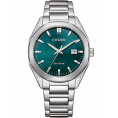 Наручные часы CITIZEN Eco-Drive, зеленый, серебряный