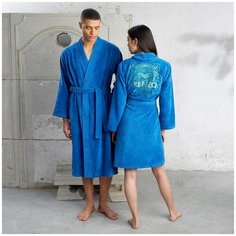 Халат KENZO, размер L, светло-синий
