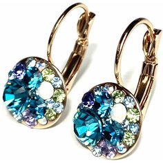 Серьги Florento, хрусталь, кристаллы Swarovski, серебряный