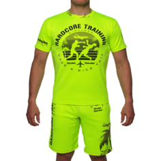 Футболка спортивная HARDCORE TRAINING, размер S, Желтый
