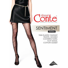 Колготки Conte elegant SENTIMENT, 30 den, размер 2/S, Grafit=Тёмно-серый