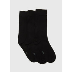 Носки OSTIN MNA107, комплект, 3 пары, размер 30-31, черный