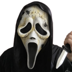 Маска из Фильма Крик - Очень Страшное Кино - Фильма Ужасов Маска Убийцы Ghost Face Scream - Маска на Хеллоуин - Маска на Хэллоуин - Маска Маскарадная Craft Fair Russia