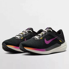 Кроссовки NIKE, размер 5.5, черный/фиолетовый