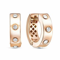 Серьги Яхонт, золото, 585 проба, фианит, , бесцветный