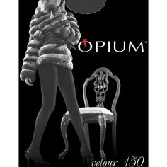 Колготки Opium серые из микрофибры 150 den, 150 den, размер 4, grafite