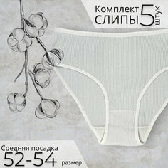 Трусы ANNI Нижнее белье, комплект из 5 шт., размер 52/54 4XL, белый
