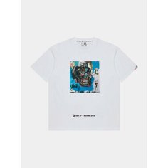 Футболка Aape x Basquiat ‘Moonface’, размер M, белый