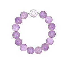 Браслет WANNA?BE!, размер 19.5 см, серебристый, фиолетовый Wannabe