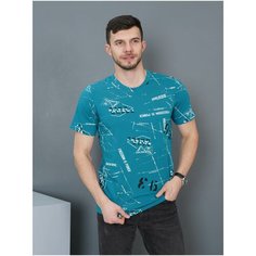 Футболка LOVETEX.STORE, размер 48, морская волна