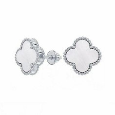 Серьги пусеты The Jeweller, серебро, 925 проба, перламутр