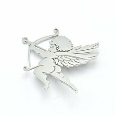 Брошь Silver WINGS, бижутерный сплав, 925 проба