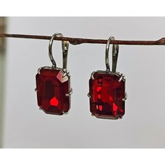 Серьги SARRSA, кристалл, красный