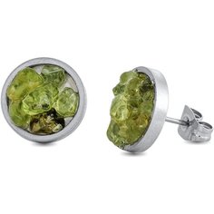 Серьги с подвесками Lattrice di base, хризолит, зеленый