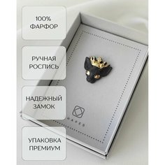 Брошь Shapes, черный/золотистый