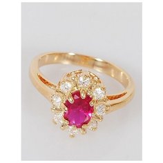 Кольцо Lotus Jewelry, корунд, размер 16, красный