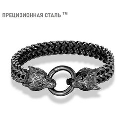 Жесткий браслет Sharks Jewelry, размер 21 см, размер M, черный