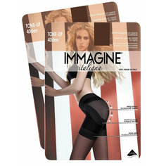 Колготки Immagine Tone Up, 40 den, 2 шт., размер 3, коричневый