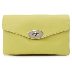 Сумка клатч divas bag, фактура рельефная, светло-желтый