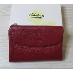 Кошелек Albatross, фактура гладкая, бордовый