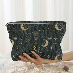 Косметичка 5х18х26 см, , черный/желтый Без бренда