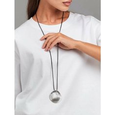 Колье Elletri, длина 50 см, серебристый/черный