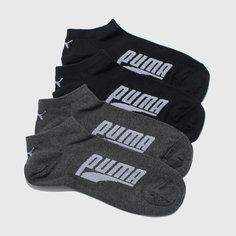 Носки PUMA, комплект, 2 пары, размер 43/46 L, серый