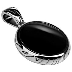 Подвеска Эстет, серебро, 925 проба, агат, черный