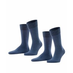Носки Falke Happy 2-Pack, комплект, 2 пары, размер 39-42, голубой