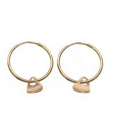Серьги конго The Jeweller, красное золото, 585 проба, размер 23 мм, , золотистый