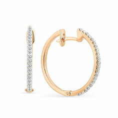 Серьги Master Brilliant, желтое золото, 585 проба, бриллиант, , золотистый