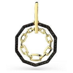 Подвеска Master Brilliant, желтое золото, 585 проба, бриллиант, черный/золотистый