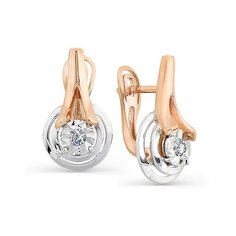 Серьги Master Brilliant, белое золото, 585 проба, бриллиант, , серебристый