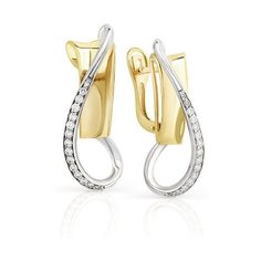 Серьги Master Brilliant, красное золото, 585 проба, бриллиант, , золотистый