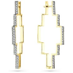 Серьги Master Brilliant, желтое золото, 585 проба, бриллиант, , золотистый