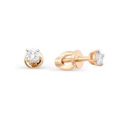 Серьги Master Brilliant, белое золото, 585 проба, бриллиант, , серебристый