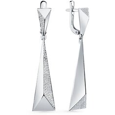 Серьги Master Brilliant, белое золото, 585 проба, бриллиант, , серебристый