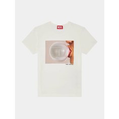 Футболка DIESEL T-Unicutie-Long-N7, размер M, off white