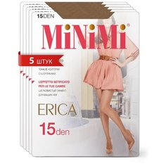 Колготки MiNiMi Erica, 15 den, 5 шт., размер 5, caramello