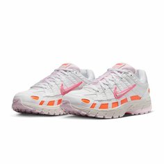 Кроссовки NIKE, размер 7.5, белый/розовый