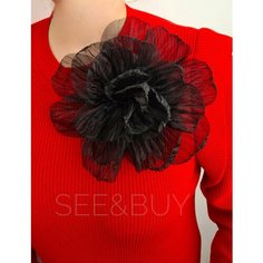 Брошь, черный See&Buy