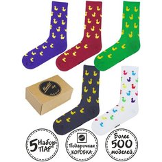 Носки Kingkit, комплект, 5 пар, размер 36-41, мультиколор