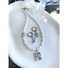 Комплект украшений Only Bijou, длина 43 см, серебристый