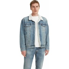 Джинсовая куртка Levis Type III Sherpa Trucker, размер S, синий Levis®