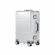 Чемодан-самокат NINETYGO Metal Luggage, 58 л, размер 24", серебристый