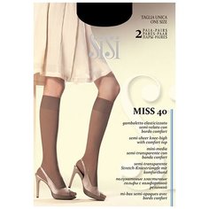 Гольфы Sisi, комплект, 40 den, 2 пары, 3 уп., размер OneSize, nero