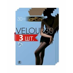 Колготки Omsa, 30 den, 3 шт., размер 4, caramello